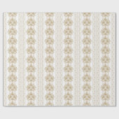 Art nouveau, Toile, floral, Patroon, beige, chic, Cadeaupapier (Vlak)