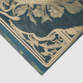 Art Nouveau Tortelduifjes Blue Hydrangea Ephemera Tissuepapier (Detail)