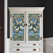 Art Nouveau Tortelduifjes Blue Hydrangea Ephemera Tissuepapier