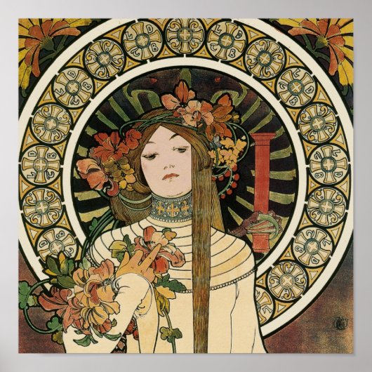Art Nouveau Trappistine Mucha Art Poster (Voorkant)