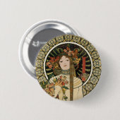 Art Nouveau Trappistine Mucha Art Ronde Button 5,7 Cm (Voorkant /achterkant)