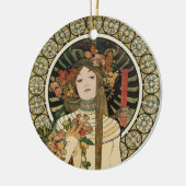Art Nouveau Trappistine Mucha Kunst Keramisch Ornament (Links)