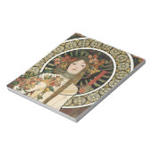 Art Nouveau Trappistine Mucha Kunst Notitieblok (Linkerzijde)