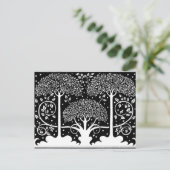 Art Nouveau Tree Beardsley Pattern Briefkaart (Staand voorkant)