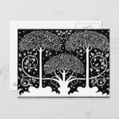 Art Nouveau Tree Beardsley Pattern Briefkaart (Voorkant / Achterkant)