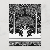 Art Nouveau Tree Beardsley Pattern Briefkaart (Voorkant)