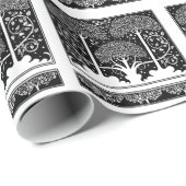 Art Nouveau Tree Beardsley Pattern Cadeaupapier (Rol Hoek)