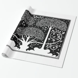 Art Nouveau Tree Beardsley Pattern Cadeaupapier