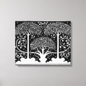 Art Nouveau Tree Beardsley Pattern Canvas Afdruk (Voorkant)