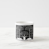 Art Nouveau Tree Beardsley Pattern Espresso Kop (Voorkant)
