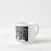 Art Nouveau Tree Beardsley Pattern Espresso Kop (Voorkant rechts)