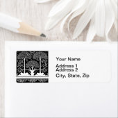 Art Nouveau Tree Beardsley Pattern Etiket (Insitu)