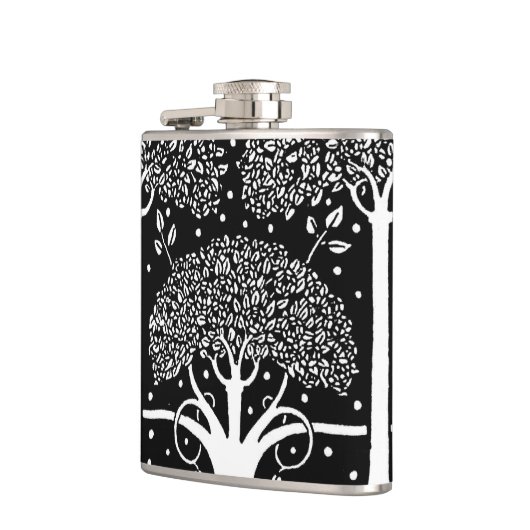 Art Nouveau Tree Beardsley Pattern Heupfles (Links)