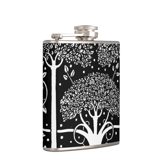 Art Nouveau Tree Beardsley Pattern Heupfles (Rechts)