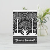 Art Nouveau Tree Beardsley Pattern Kaart (Staand voorkant)