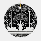 Art Nouveau Tree Beardsley Pattern Keramisch Ornament (Voorkant)