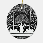Art Nouveau Tree Beardsley Pattern Keramisch Ornament (Links)