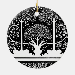 Art Nouveau Tree Beardsley Pattern Keramisch Ornament