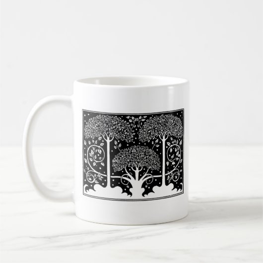 Art Nouveau Tree Beardsley Pattern Koffiemok (Links)