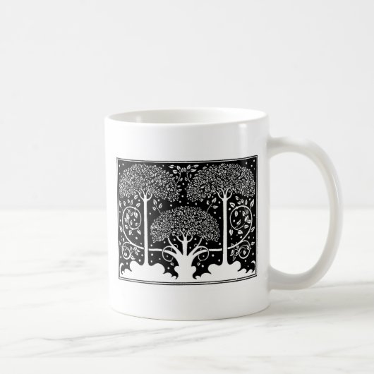 Art Nouveau Tree Beardsley Pattern Koffiemok (Rechts)