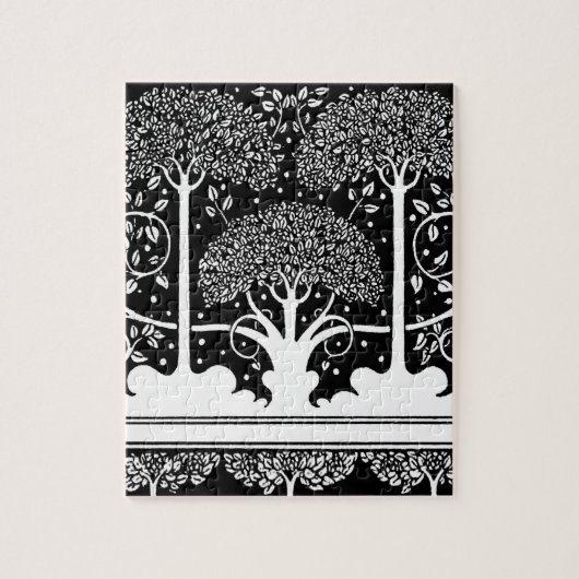 Art Nouveau Tree Beardsley Pattern Legpuzzel (Verticaal)