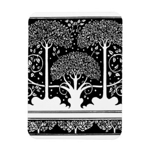 Art Nouveau Tree Beardsley Pattern Magneet