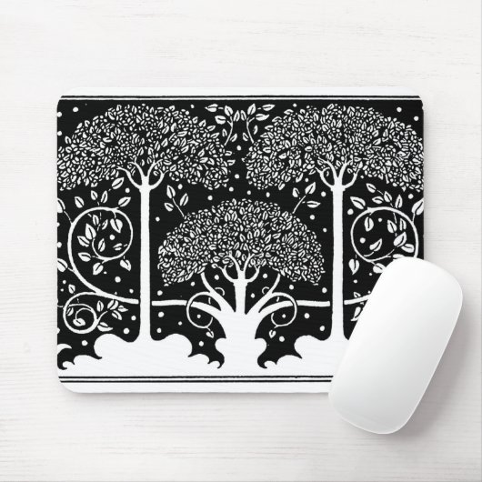 Art Nouveau Tree Beardsley Pattern Muismat (Met muis)