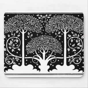 Art Nouveau Tree Beardsley Pattern Muismat