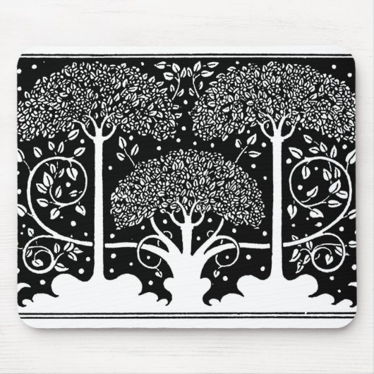 Art Nouveau Tree Beardsley Pattern Muismat (Voorkant)