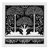 Art Nouveau Tree Beardsley Pattern Perfect Poster (Voorkant)