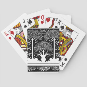 Art Nouveau Tree Beardsley Pattern Pokerkaarten