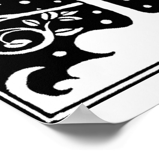 Art Nouveau Tree Beardsley Pattern Poster (Hoek)