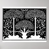 Art Nouveau Tree Beardsley Pattern Poster (Voorkant)