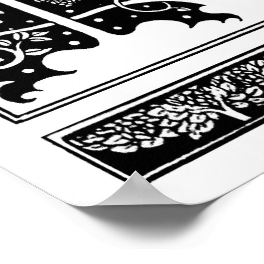 Art Nouveau Tree Beardsley Pattern Poster (Hoek)