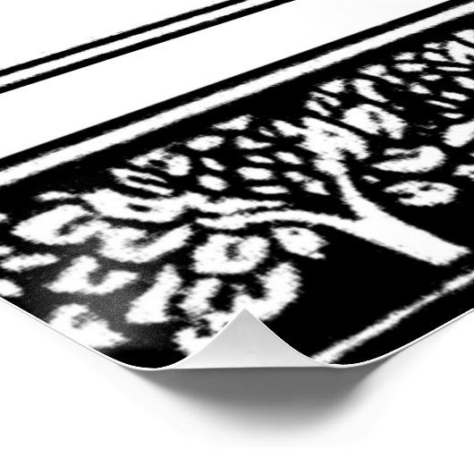 Art Nouveau Tree Beardsley Pattern Poster (Hoek)