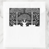 Art Nouveau Tree Beardsley Pattern Rechthoekige Sticker (Tas)