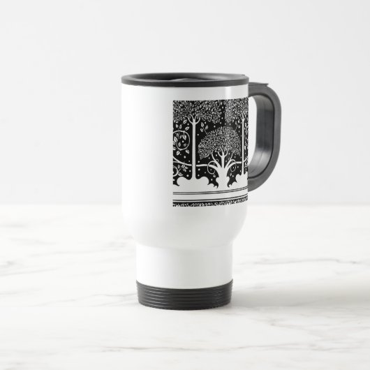 Art Nouveau Tree Beardsley Pattern Reisbeker (Voorkant rechts)