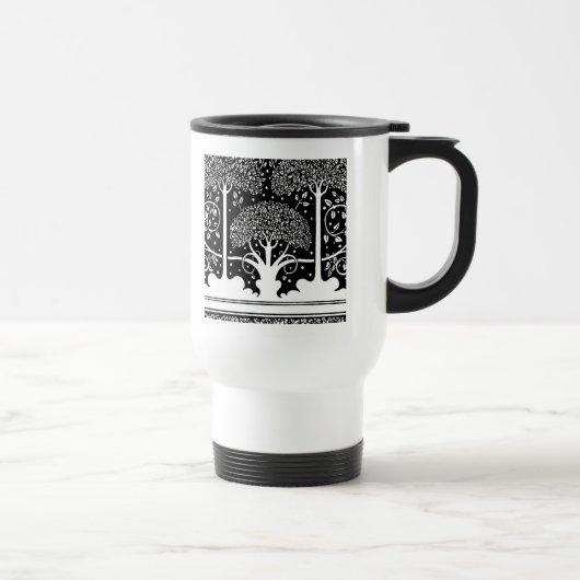 Art Nouveau Tree Beardsley Pattern Reisbeker (Rechts)