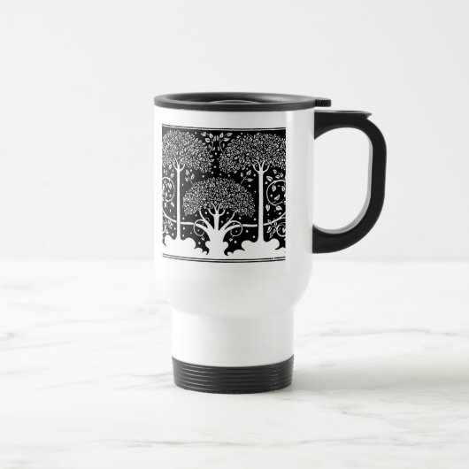 Art Nouveau Tree Beardsley Pattern Reisbeker (Rechts)