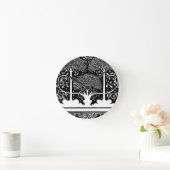 Art Nouveau Tree Beardsley Pattern Ronde Klok (Huis)