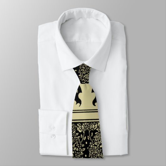Art Nouveau Tree Beardsley Pattern Stropdas (Gebonden)