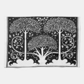 Art Nouveau Tree Beardsley Pattern Theedoek (Horizontaal)