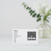 Art Nouveau Tree Beardsley Pattern Visitekaartje (Staand voorkant)