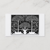 Art Nouveau Tree Beardsley Pattern Visitekaartje (Achterkant)