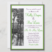 Art Nouveau Trees Sophisticated Wedding Invitation Kaart (Voorkant)
