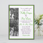 Art Nouveau Trees Sophisticated Wedding Invitation Kaart (Staand voorkant)