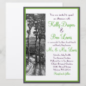 Art Nouveau Trees Sophisticated Wedding Invitation Kaart (Voorkant / Achterkant)