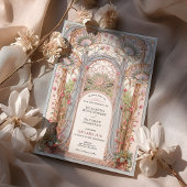 Art Nouveau Trouwboog Kaart