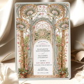 Art Nouveau Trouwboog Kaart