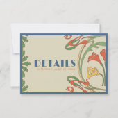 Art Nouveau trouwdetails behuizing Kaart (Voorkant)